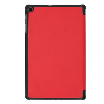 2v1 Smart flip cover + zadný plastový ochranný kryt pre Lenovo TAB M10 X605F/X505F - červený