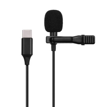 Audio klopový USB-C mikrofón so štipcom 1,5 m