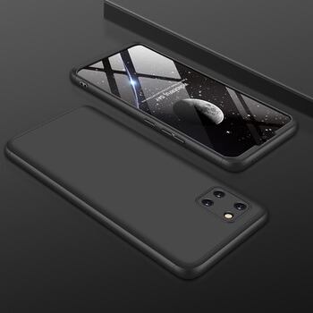 Ochranný 360 ° celotelový plastový kryt pre Samsung Galaxy Note 10 Lite - čierny