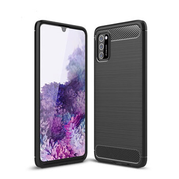 Ochranný silikónový obal karbón pre Samsung Galaxy A41 A415F - čierny