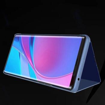 Zrkadlový plastový flip obal pre Samsung Galaxy A41 A415F - čierny