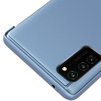 Zrkadlový silikónový flip obal pre Samsung Galaxy A41 A415F - modrý
