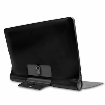 2v1 Smart flip cover + zadný plastový ochranný kryt pre Lenovo Yoga Smart Tab 10 - čierny
