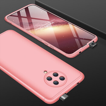 Ochranný 360 ° celotelový plastový kryt pre Xiaomi Poco F2 Pro - ružový