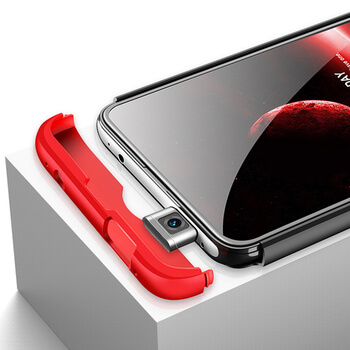 Ochranný 360 ° celotelový plastový kryt pre Xiaomi Poco F2 Pro - červený