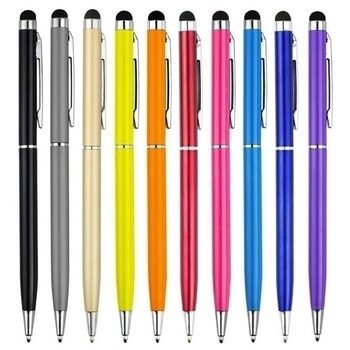 2v1 Dotykové pero Stylus s perom - svetlo ružové