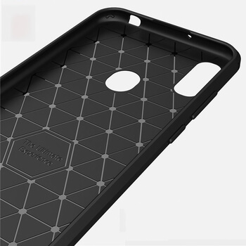Ochranný silikónový obal karbón pre Huawei Y6S - čierny