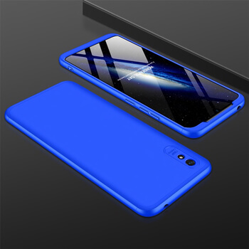 Ochranný 360 ° celotelový plastový kryt pre Xiaomi Redmi 9A - modrý