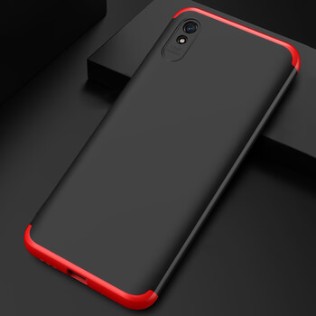 Ochranný 360 ° celotelový plastový kryt pre Xiaomi Redmi 9A - modrý