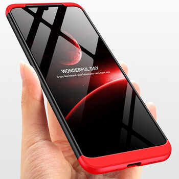 Ochranný 360 ° celotelový plastový kryt pre Xiaomi Redmi 9A - červený