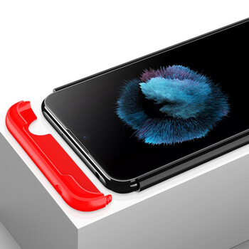 Ochranný 360 ° celotelový plastový kryt pre Xiaomi Redmi 9A - červený