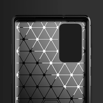 Ochranný silikónový obal karbón pre Samsung Galaxy Note 20 - čierny