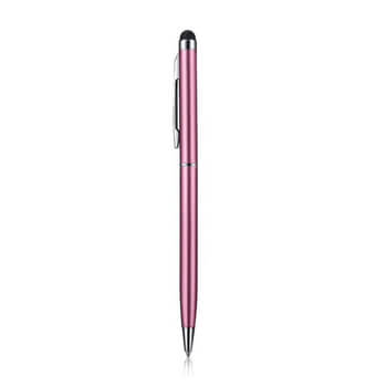 2v1 Dotykové pero Stylus s perom - svetlo ružové