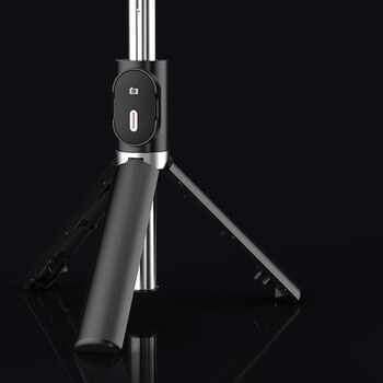 3v1 Bluetooth bezdrôtová selfie tyč 90 cm s Tripod statívom as diaľkovým ovládaním - čierna