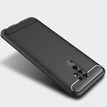 Ochranný silikónový obal karbón pre Xiaomi Redmi 9 - čierny