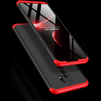 Ochranný 360 ° celotelový plastový kryt pre Xiaomi Redmi 9 - ružový