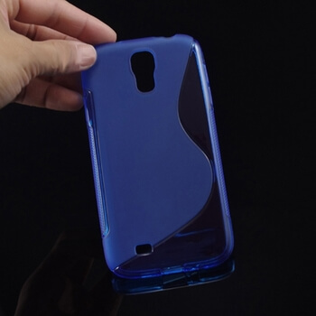 Silikónový mliečny ochranný obal pre Samsung Galaxy S4 i9505 - modrý