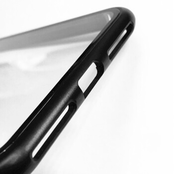 Ochranný kryt s hliníkovým magnetickým rámčekom a ochranným sklom pre Apple iPhone SE (2020) - strieborný