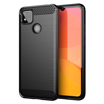 Ochranný silikónový obal karbón pre Xiaomi Redmi 9C - čierny