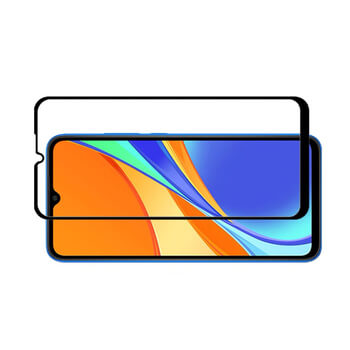 3x 3D ochranné tvrdené sklo s rámčekom pre Xiaomi Redmi 9C - čierne - 2+1 zadarmo