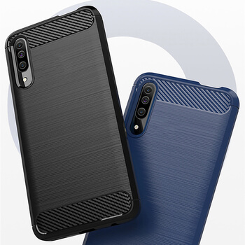 Ochranný silikónový obal karbón pre Honor 9X Pro - čierny