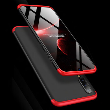 Ochranný 360 ° celotelový plastový kryt pre Honor 9X Pro - červený