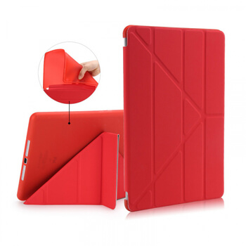 2v1 Smart flip cover + zadný silikónový ochranný obal pre Apple iPad 10.2" 2020 (8. generace) - červený