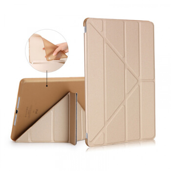 2v1 Smart flip cover + zadný silikónový ochranný obal pre Apple iPad 2020 (8. generace) - zlatý