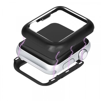 Magnetický hliníkový ochranný rámik pre Apple Watch SE 40 mm (2020) - čierny