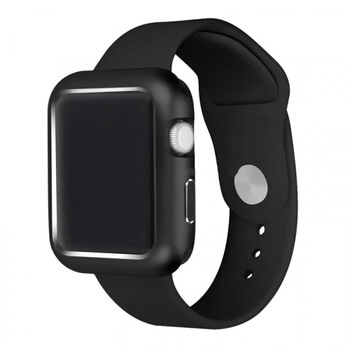 Magnetický hliníkový ochranný rámik pre Apple Watch SE (40mm) - čierny
