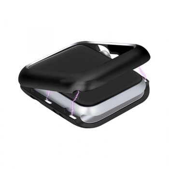 Magnetický hliníkový ochranný rámik pre Apple Watch SE 40 mm (2020) - čierny