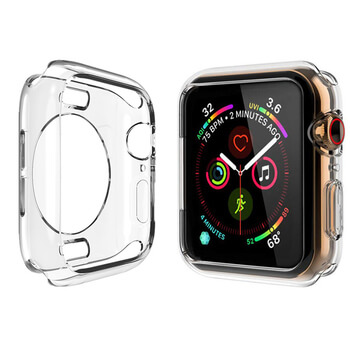 Ultratenký silikónový obal pre chytré hodinky Apple Watch SE 44 mm (2020) - priehľadný