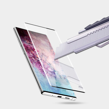 3D ochranné tvrdené sklo pre Samsung Galaxy Note 10+ N975F - čierne