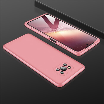 Ochranný 360 ° celotelový plastový kryt pre Xiaomi Poco X3 - ružový