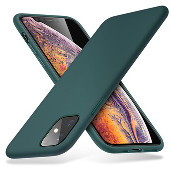 Extrapevný silikónový ochranný kryt pre Apple iPhone 12 - modrý