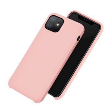 Extrapevný silikónový ochranný kryt pre Apple iPhone 12 - svetlo ružový