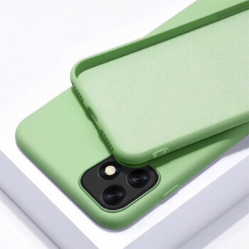 Extrapevný silikónový ochranný kryt pre Apple iPhone 12 mini - svetlo zelený
