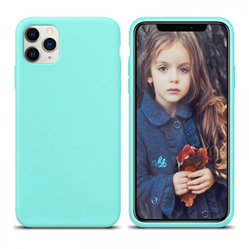 Extrapevný silikónový ochranný kryt pre Apple iPhone 12 - svetlo modrý