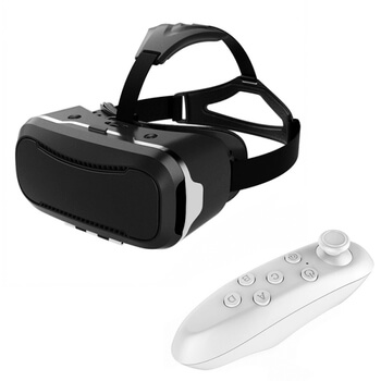 2v1 3D Okuliare pre virtuálnu realitu VR Box SHINECON II s bezdrôtovým Bluetooth ovládačom