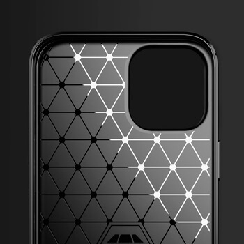 Ochranný silikónový obal karbón pre Apple iPhone 12 Pro Max - čierny