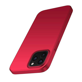 Ochranný plastový kryt pre Apple iPhone 12 Pro Max - červený