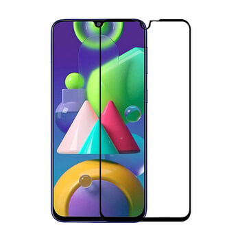 3D ochranné tvrdené sklo s rámčekom pre Samsung Galaxy M21 M215F - čierne