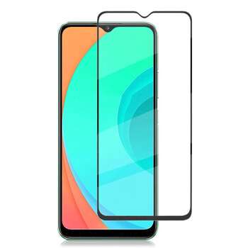 3x 3D ochranné tvrdené sklo s rámčekom pre Realme C3 - čierne - 2+1 zadarmo