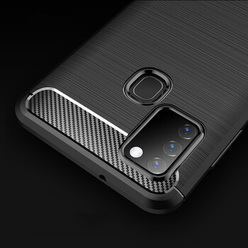 Ochranný silikónový obal karbón pre Samsung Galaxy M21 M215F - čierny