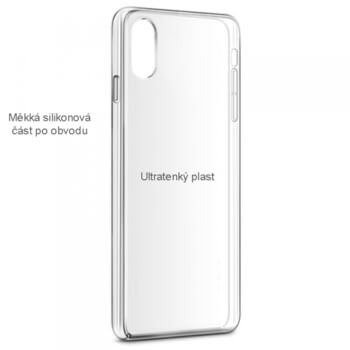 Ultratenký silikónovo-plastový kryt pre Apple iPhone 6/6S - priehľadný