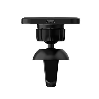 2v1 Magnetická bezdrôtová nabíjačka MagSafe s držkákem do auta s klipom čierna