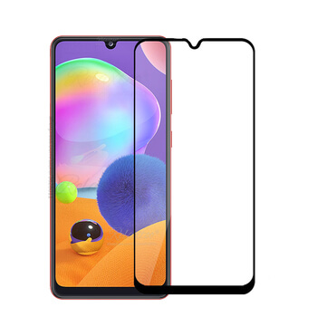 3x 3D ochranné tvrdené sklo s rámčekom pre Samsung Galaxy A31 A315F - čierne - 2+1 zadarmo