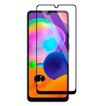 3x 3D ochranné tvrdené sklo s rámčekom pre Samsung Galaxy A31 A315F - čierne - 2+1 zadarmo