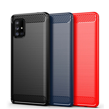 Ochranný silikónový obal karbón pre Samsung Galaxy M31s M317F - čierny