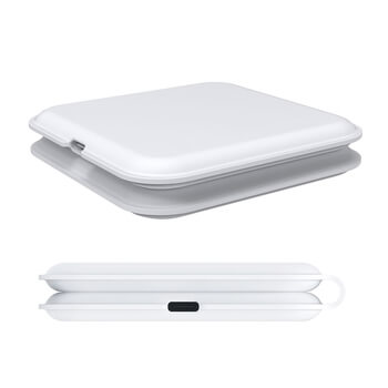 3v1 Bezdrôtová nabíjačka a dokovacia stanica pre Apple iPhone, Apple Watch a AirPods biela